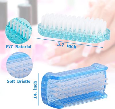 ROLECK 4 Pcs Nail brush Two Sided,Nail brush for cleaning fingernails Men Women,Nail brushes for Toes,Easy use fingernail brush,Nail scrubber brush for Travel,Nail cleaning brush kids