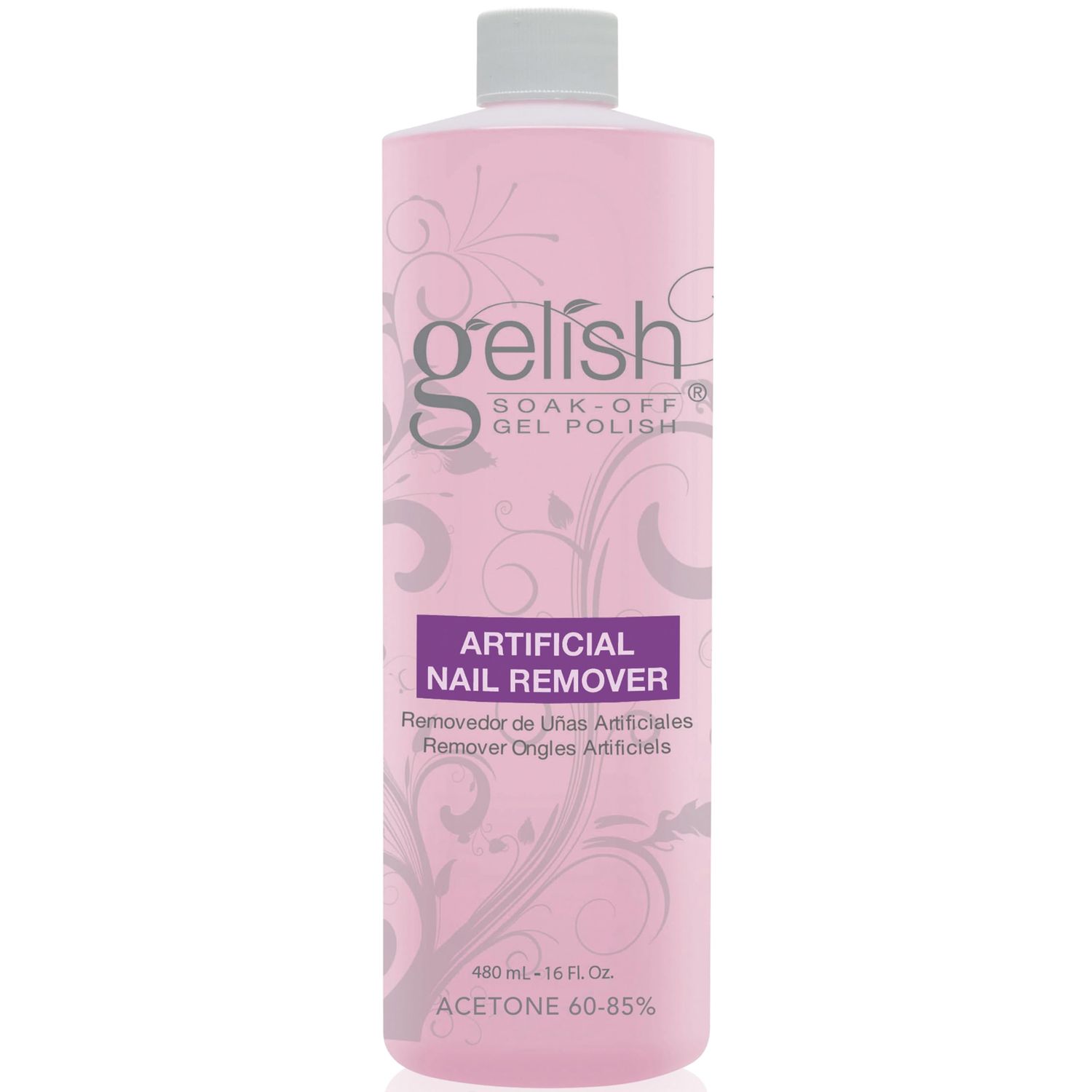 Gelish Artificial Nail Remover - Soak-Off Polish Remover for Fast, Gentle Removal, Prevents Drying, and Maintains Healthy Nails. Ideal for Professional and At-Home Use (16 oz)