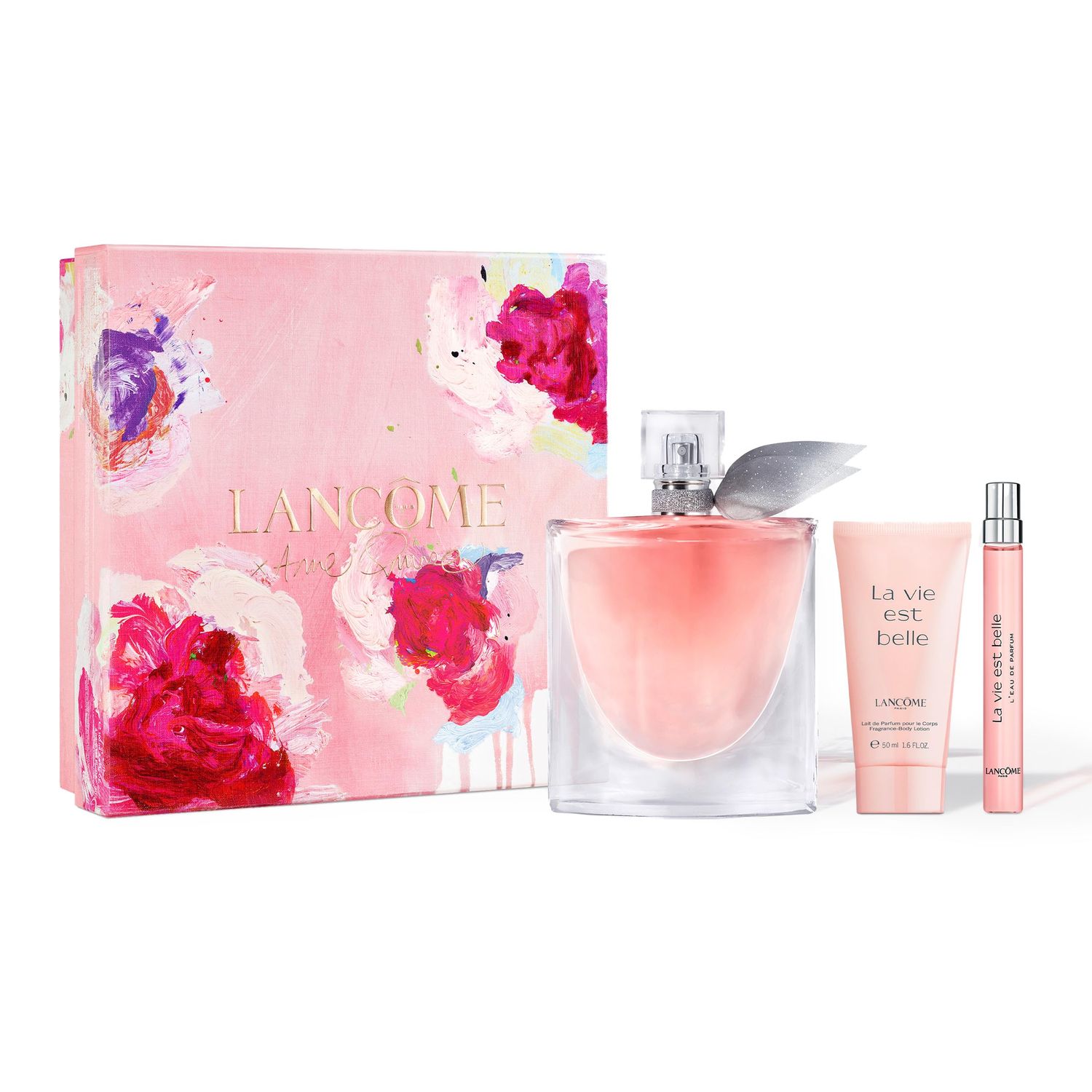 Lancme La Vie Est Belle Mothers Day Set - Full-Size Refillable La Vie Est Belle Eau De Parfum Spray 3.4 Fl. oz, Full-Size Travel Size Perfume 0.34 Fl. Oz, and Body Lotion 1.6 Fl. Oz