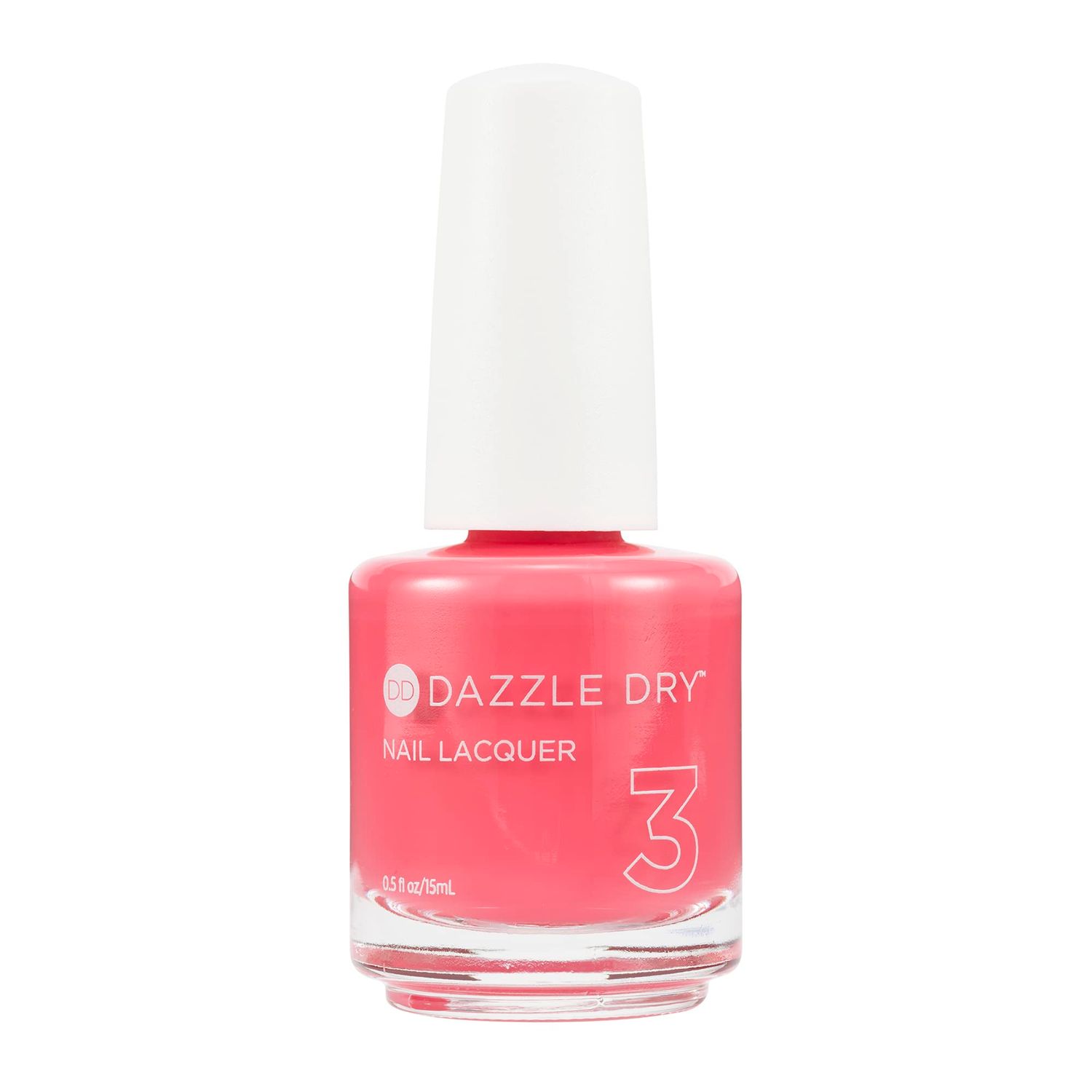 Dazzle Dry Nail Lacquer (Step 3) - Carnival Coral - A bright punchy coral. Full coverage cream. (0.5 fl oz)