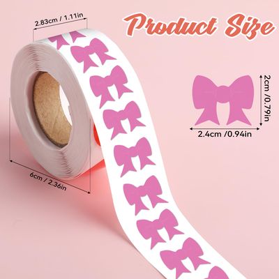 500 Pcs Tanning Sunbathing Stickers, 1 Inch Bow Self Adhesive Body Stickers for Tanning, Hot Pink Perforated Tanning Bed Stickers, Tan Stickers for Summer Beach Outdoor Indoor Salon Party Supplies