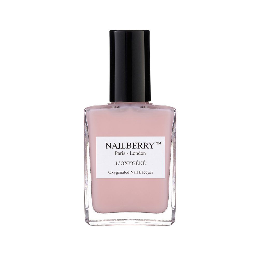 Nailberry LOxygn Oxygenated Nail Lacquer | Elegance | Light Pink Semi-Sheer Nail Polish | UV Protected Long-Wear Nail Polish | 12-Free | Vegan | Certified Halal | Cruelty &amp; Gluten Free | 15 ml