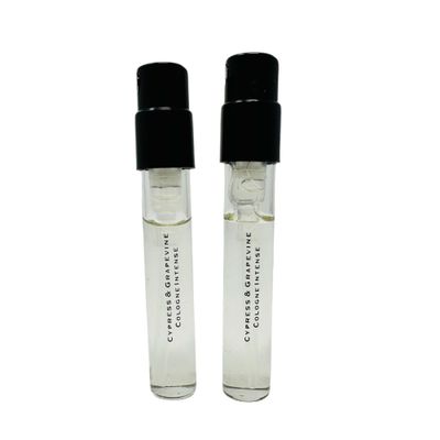 2 J.Malones Cypress &amp; Grapevine Cologne Intense Spray Sample Vial 0.05 fl.oz./ 1.5ml each