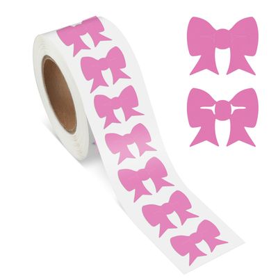 500 Pcs Tanning Sunbathing Stickers, 1 Inch Bow Self Adhesive Body Stickers for Tanning, Hot Pink Perforated Tanning Bed Stickers, Tan Stickers for Summer Beach Outdoor Indoor Salon Party Supplies