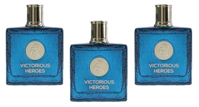 Viaan Krishna VICTORIOUS HEROES Cologne for Men Eau de Toilette Elegant Cedarwood and Vanilla Fragrance 3 FL.OZ, Natural Spray, Long Lasting (VICTORIOUS HEROES - (3 PCS))