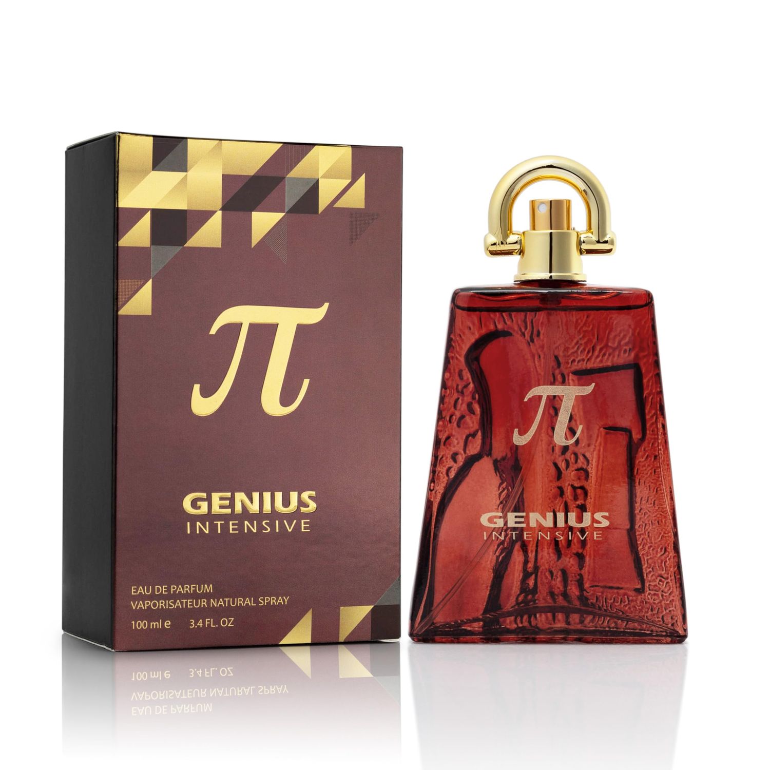 Genius Intensive for Men - Oriental Woody Fragrance - Masculine Notes of Leather, Ironwood &amp; Benzoin - Suitable For Both Day &amp; Night - Vegan &amp; Cruelty-Free - Elegant 100ml Bottle, Parfume for Men