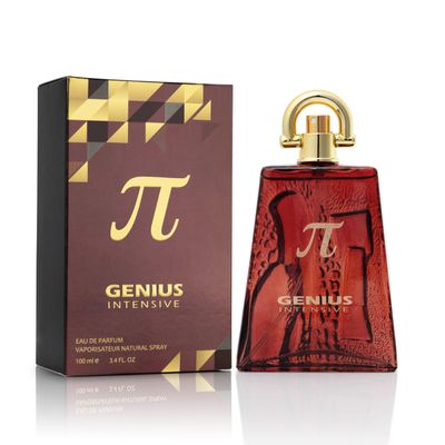 Genius Intensive for Men - Oriental Woody Fragrance - Masculine Notes of Leather, Ironwood &amp; Benzoin - Suitable For Both Day &amp; Night - Vegan &amp; Cruelty-Free - Elegant 100ml Bottle, Parfume for Men