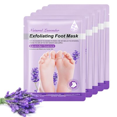 Foot Peel Mask 5 Pairs Natural Exfoliant for Calluses, Dry Skin &amp; Rough Heels - Gently Removes Dead Skin, Softens &amp; Revitalizes Feet
