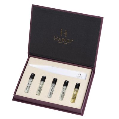 H HABIBI Deluxe Womens Fragrances Discovery Sample Set - Luxury Mini Perfumes for Women - Includes Iris, Magnolia, Jasmine Oud, & Rose Perfume Samples - 6 X 2ml Travel Size Perfume Samples