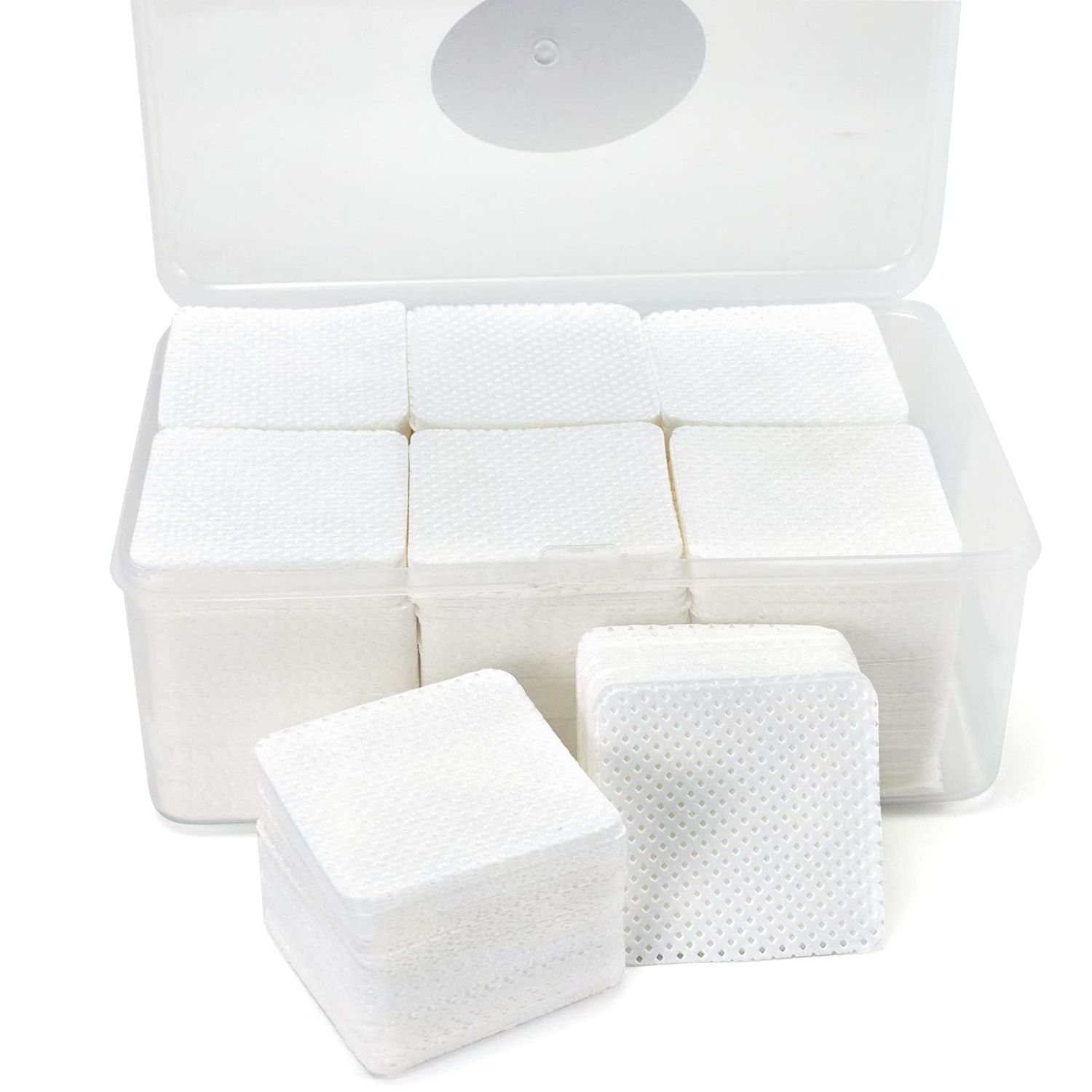 1100PCS Lint Free Nail Wipes with Case Package- Non-Woven Soft Polish Remover Pads - Lint Free Wipes for Gel Nails - DIY Fingernails Art Supplies