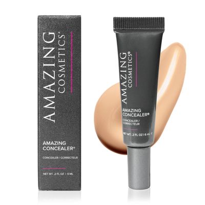 AmazingCosmetics Amazing Concealer, multipurpose full coverage concealer, 0.2 Oz, Medium Beige