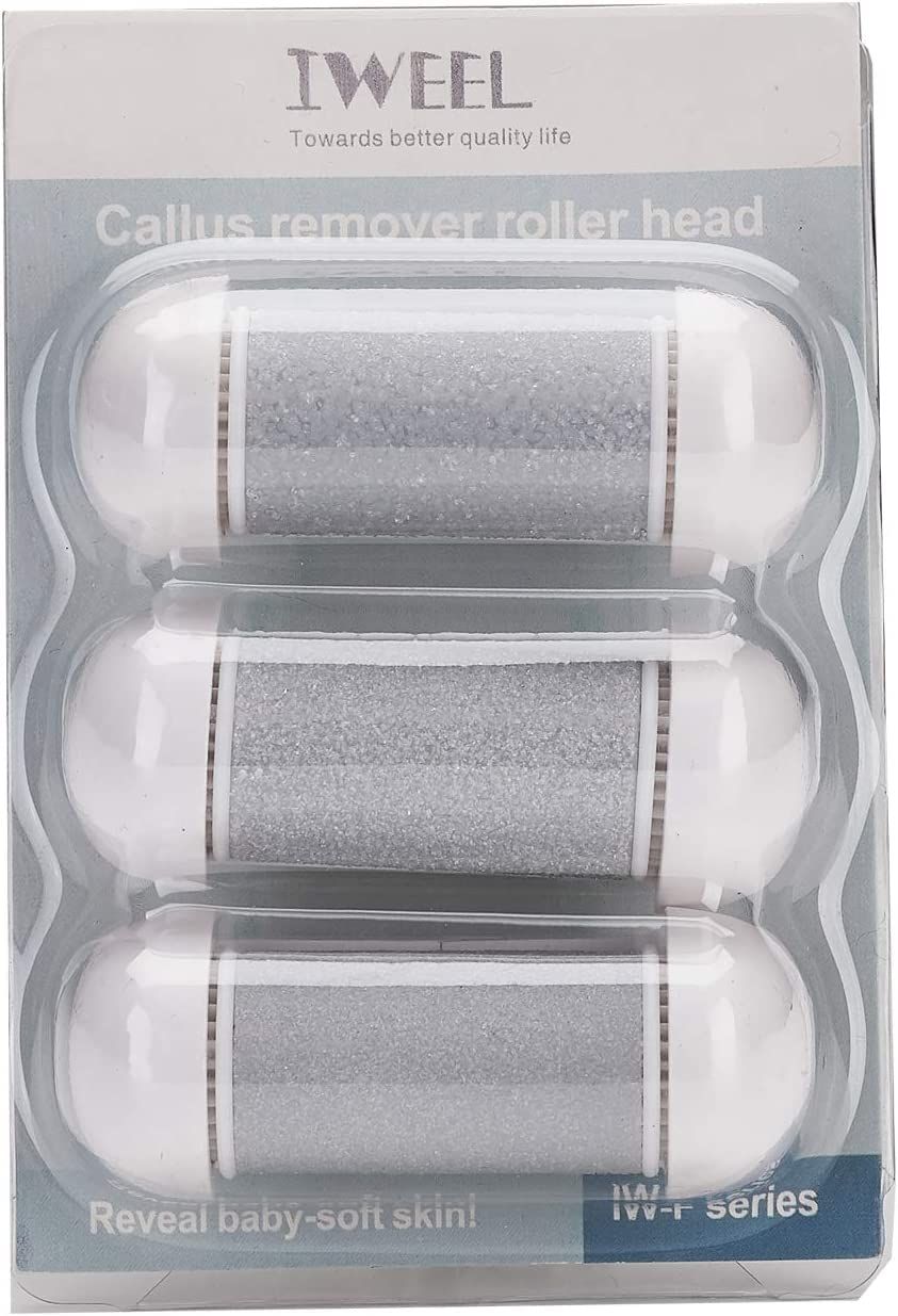 3 Different Replacement Roller Head for IWEEL/CIVYPRO/OTAZWA/ADAMPARK/ZIKILLYA/ELMCHEE/NICEBIRDIE Foot File Pedicure Tools for Feet Callus Shaver Pedicure kit for Cracked Heels and Dead Skin