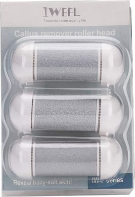 3 Different Replacement Roller Head for IWEEL/CIVYPRO/OTAZWA/ADAMPARK/ZIKILLYA/ELMCHEE/NICEBIRDIE Foot File Pedicure Tools for Feet Callus Shaver Pedicure kit for Cracked Heels and Dead Skin