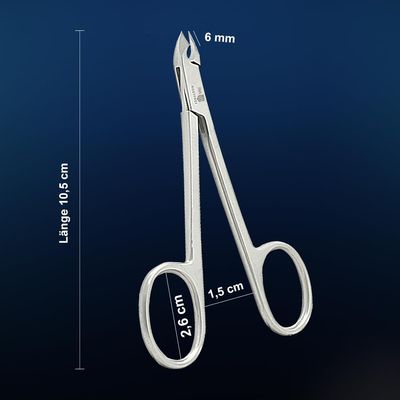 SMI - Scissor Style Cuticle Remover Cuticle Trimmer Manicure Pedicure Nail Care Cuticle Nipper Cutter for Women Men Stainless Steel Clipper with Travel Case