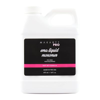 MakarttPro Fast Set Formula, MMA Free Professional 16oz EMA Liquid Monomer - Essential Acrylic Nail Supplies, Compatible with Kolinsky Brush &amp; Acrylic Powder