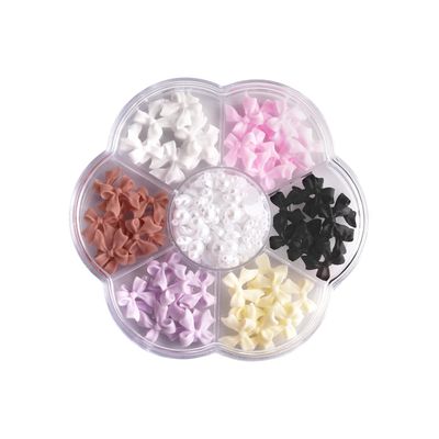 Colorful 3D Bow-Knot Crystal Nail Charms Set for Nail Art Design and Decoration