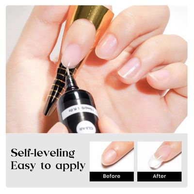 MIZHSE Builder Gel for Nails, 2Pcs 15mL Clear Hard Builder Gel for Nail Thickening Tip Design Rhinestone Nail Glue U V LED Extension for Nail Art Design