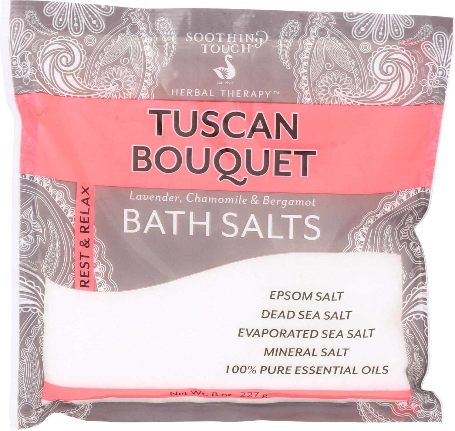 Soothing Touch Tuscan Bouquet Bath Salts Pouch, Floral, 8 Oz