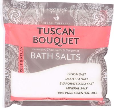 Soothing Touch Tuscan Bouquet Bath Salts Pouch, Floral, 8 Oz