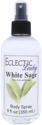 Eclectic Lady White Sage Body Spray, 8 ounces, Body Mist for Women with Clean, Light &amp; Gentle Fragrance, Cologne with Soft, Subtle Aroma For Daily Use