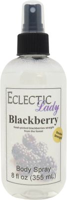 Eclectic Lady Blackberry Body Spray, Double Strength, 8 ounces, Body Mist for Women with Clean, Light &amp; Gentle Fragrance, Cologne with Soft, Subtle Aroma For Daily Use