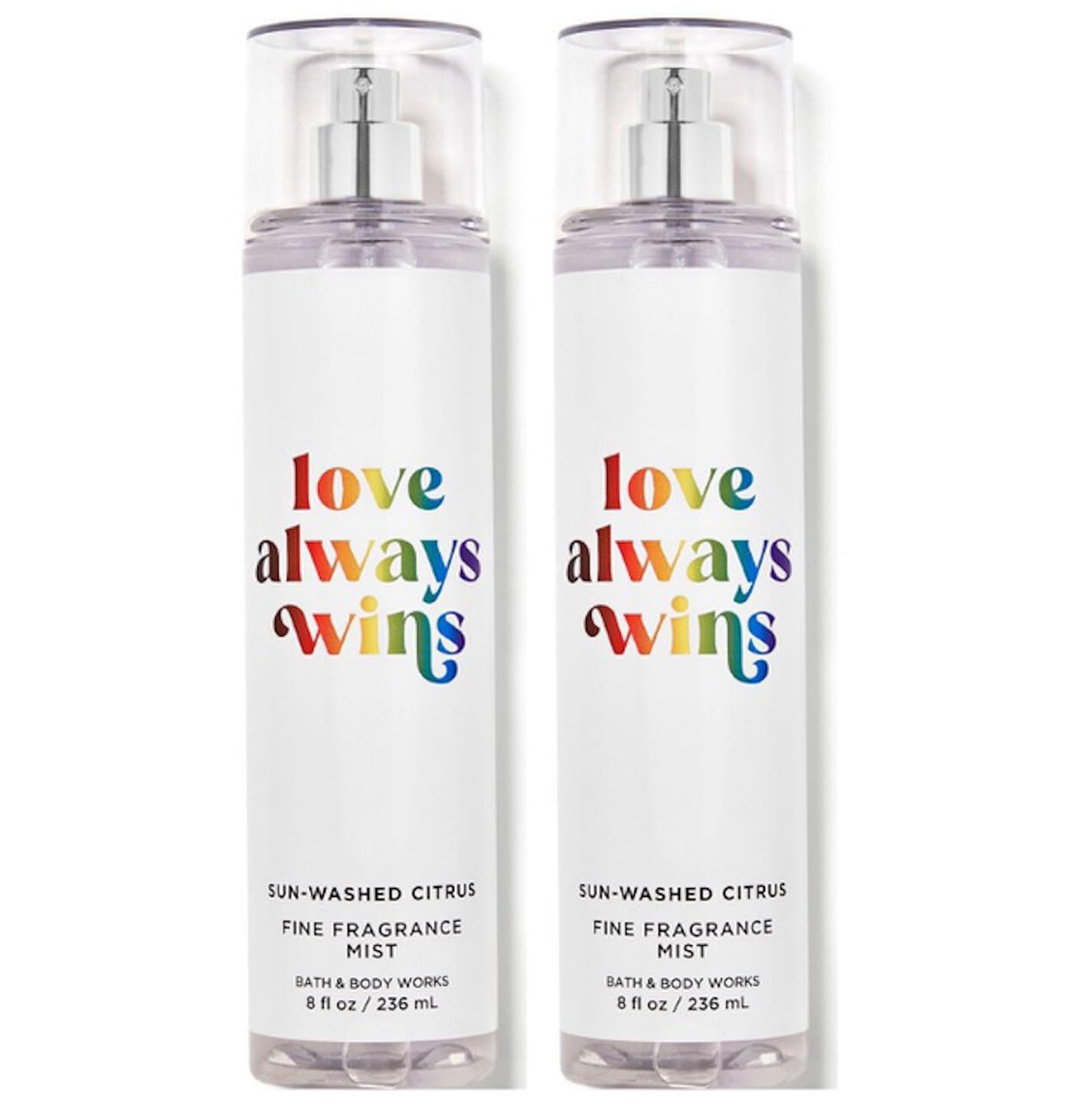 Bath &amp; Body Works Fine Fragrance Body Mist Gift Set 8 oz Pack Lot of 2 (Love Always Wins)
