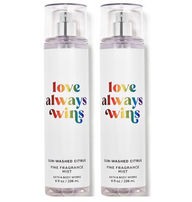 Bath &amp; Body Works Fine Fragrance Body Mist Gift Set 8 oz Pack Lot of 2 (Love Always Wins)