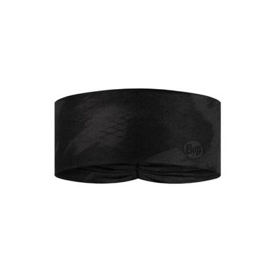 BUFF CoolNet UV Ellipse Headband, UPF 50 Sun Protection, Breathable, Cooling Hair Wrap, Versatile, Quick Dry Bandana, Disx Black, Adult Size