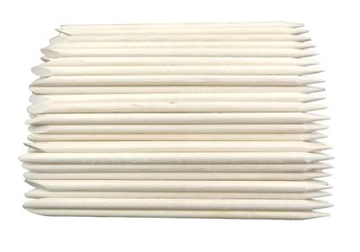 100-Pack Nail Art Wood Stick, Double Heads Nail Cuticle Pusher Remover Manicure Pedicure Tool