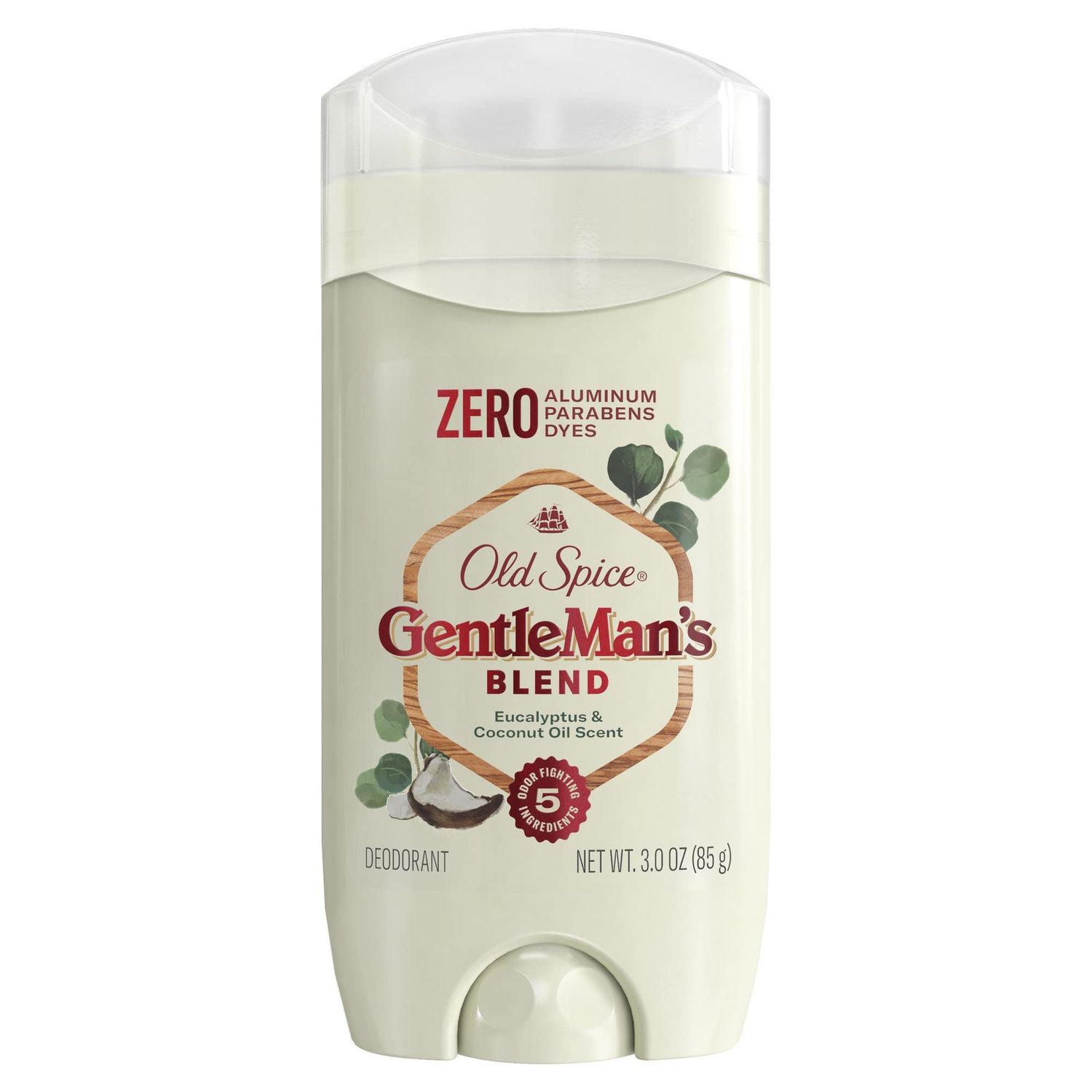 Old Spice GentleMans Blend Deodorant Eucalyptus with Coconut Oil, Aluminum Free, 3.0 oz