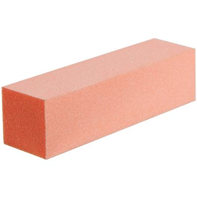 ForPro Professional Collection Buffing Block, Orange, 100/180 Grit, Three-Sided Manicure and Pedicure Nail Buffer, 3.75 L x 1 W x 1 H, 15-Count
