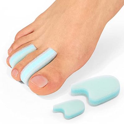 Kimihome 12 Packs Foam Toe SeparatorToe Gasket-Redress Overlapping Toes, Prevent Friction and Release Pressure, Relieve The Pain Caused by Bunions