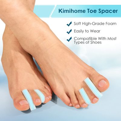 Kimihome 12 Packs Foam Toe SeparatorToe Gasket-Redress Overlapping Toes, Prevent Friction and Release Pressure, Relieve The Pain Caused by Bunions