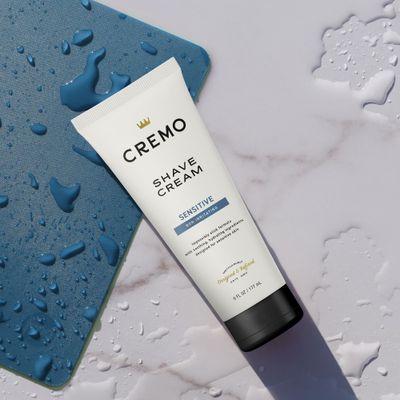Cremo Sensitive Shave Cream, Astonishingly Superior Ultra-Slick Shaving Cream for Men, Fights Nicks, Cuts and Razor Burn, 6 Fl Oz