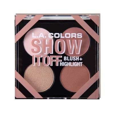 L.A. COLORS Show It Off &amp; Shape It Up Palette, Show it Off Blush &amp; Highlight CFP637
