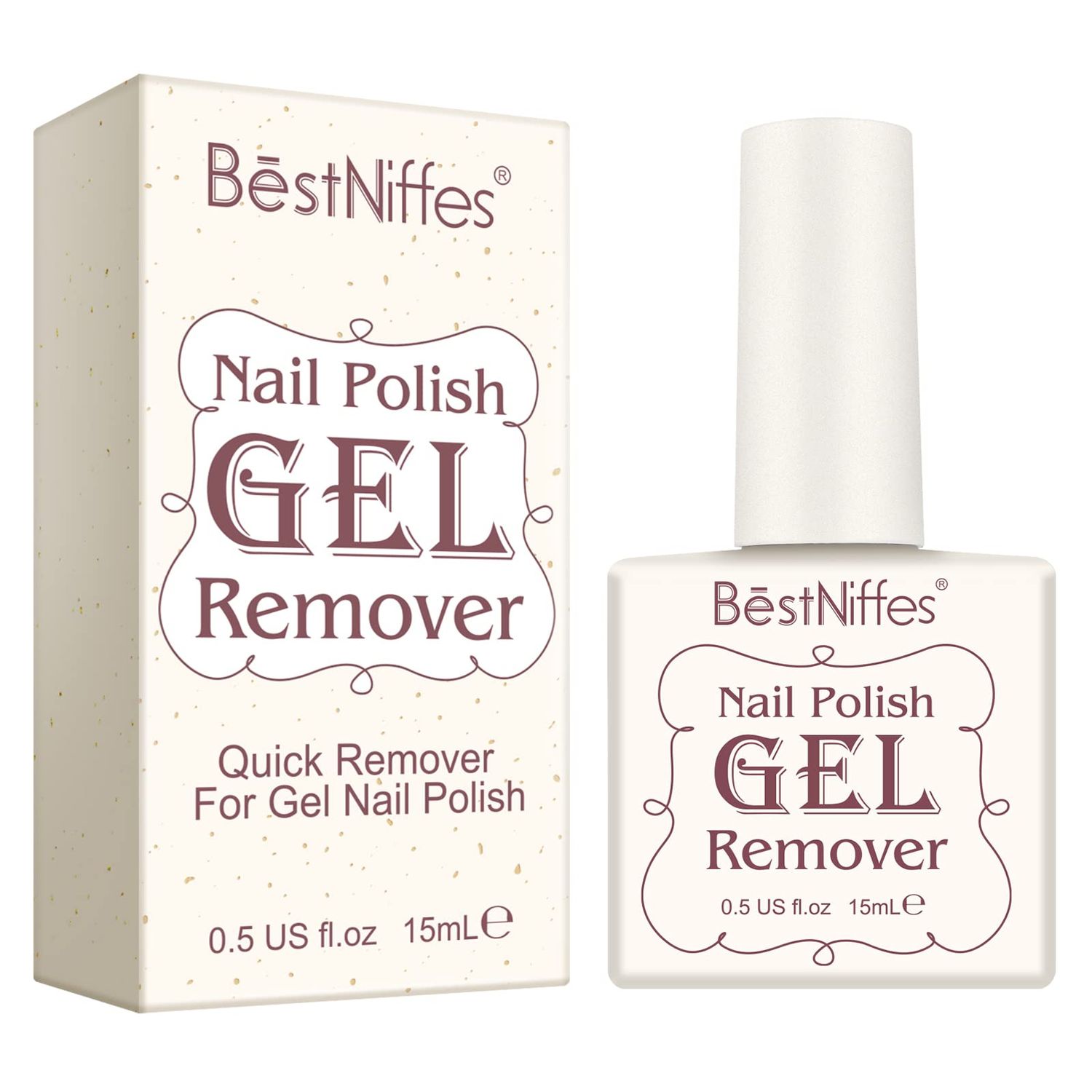 Bestniffes Nail Polish Remover, Gel Nail Polish Remover in 3-5 Minute, Professional Non-Irritating, No Need For Foil, Soaking Or Wrapping (15 ml) Clear