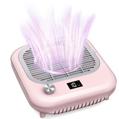 Nail Dust Collector Vacuum for Nail Tech 600PA High-Speed Electric with Reusable Filter, Quiet Suction Machine for Acrylic Gel Nails, Manicure/Pedicure at Salon &amp; Home (Pink)