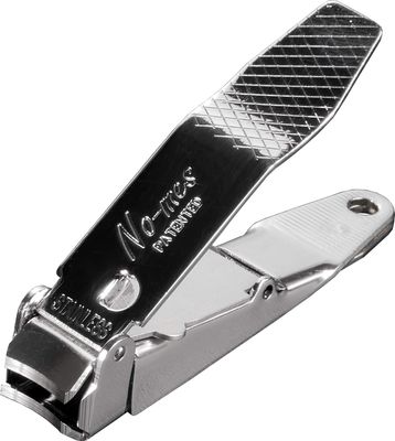 Genuine No-mes Fingernail Clipper, Catches Clippings, Made in USA Metallic