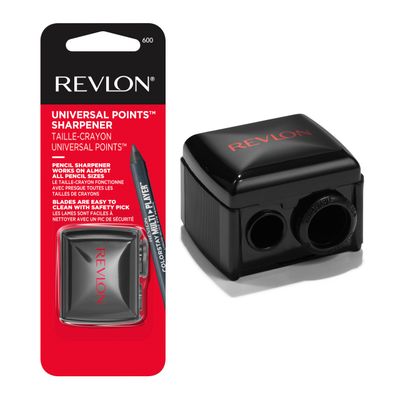 Revlon Universal Points Sharpener for Wooden &amp; Plastic Makeup Pencils, Fits Small to Large Sizes, Easy to Clean, 1 Count