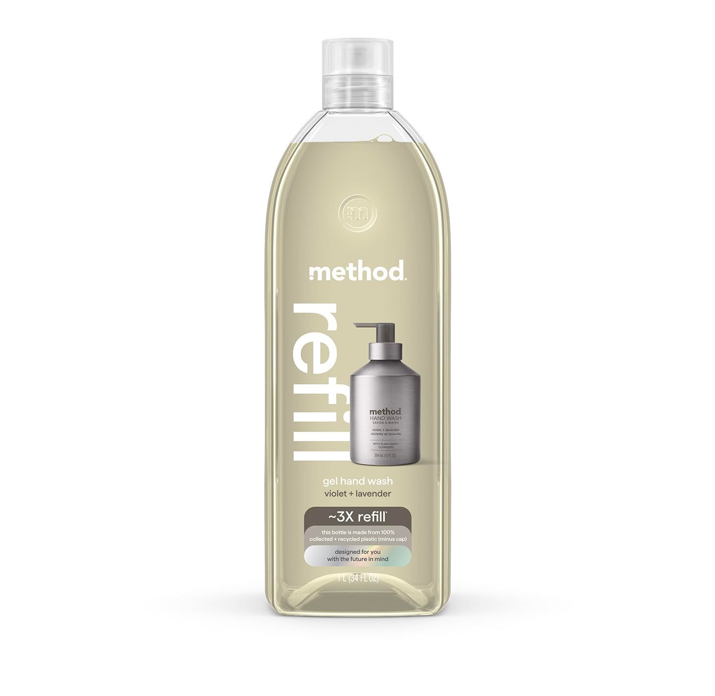 Method Premium Gel Hand Wash Refill, Violet Lavender, 34 Ounce, 1 pack, Packaging May Vary (Packaging May Vary)