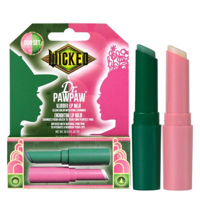 Dr. PawPaw Wicked Enchanting &amp; Glimmer Lip Balm Duo - Moisturizing, Tinted Lip Balm for Women - Vegan, Nourishing, Hydrating - 2 pc
