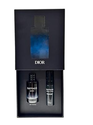 Dior SAUVAGE EAU FORTE Parfum MEN MINI Sample Perfume and Serum Gift set