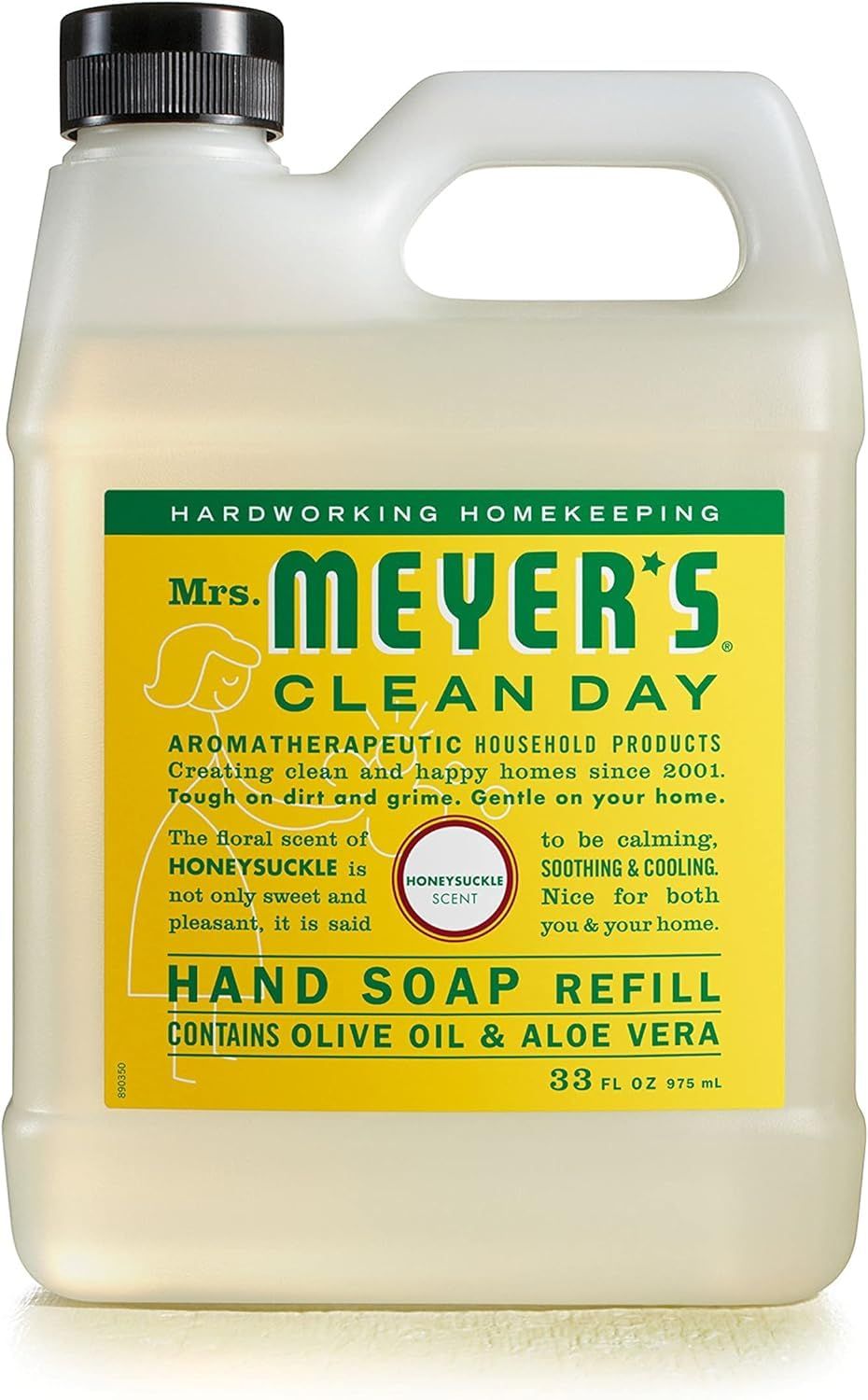 MRS. MEYERS CLEAN DAY Liquid Hand Soap Refill, Honeysuckle, 33 Oz