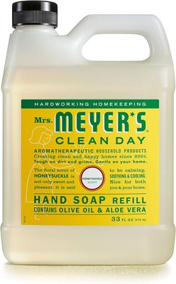 MRS. MEYERS CLEAN DAY Liquid Hand Soap Refill, Honeysuckle, 33 Oz