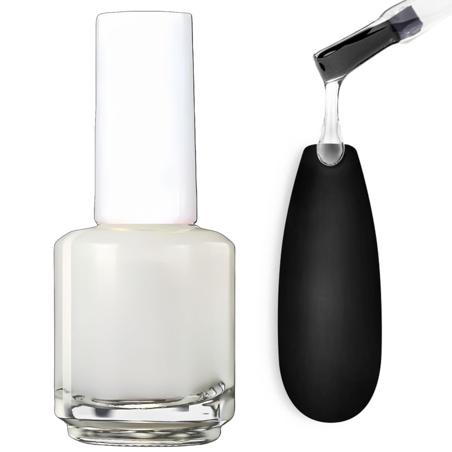 ASMAYSA Matte Top Coat - Long Lasting Gel, Clear Matte Nail Polish, No UV Light Needed, 16 ML
