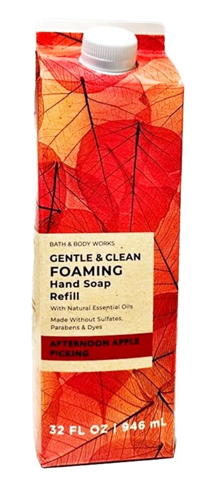 Bath Body Works Afternoon Apple Picking Soap Refill - XL Size - 32 ounce Fall Foaming Hand Soap Refill - Compatible with all Bath &amp; Body Works Gentle Foaming Hand Soap Bottles