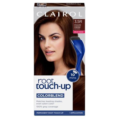 Clairol Root Touch-Up by Nicen Easy Permanent Hair Dye, 3.5R Darkest Auburn Hair Color, Pack of 1