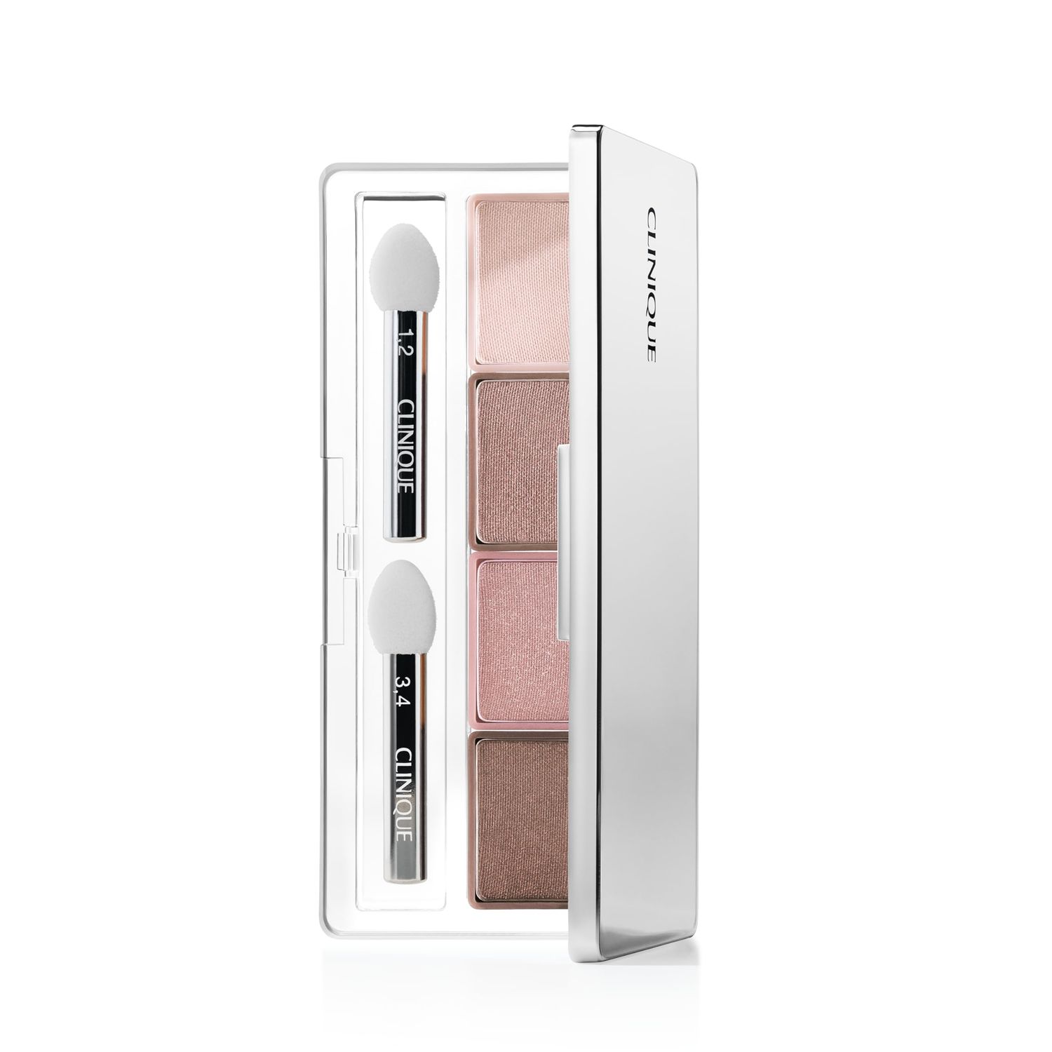Clinique All About Shadow Quad | Long Lasting, Crease Fade Resistant Safe For Sensitive Eyes, Pink Chocolate, 0.11 Ounce