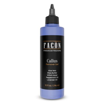 Facn Professional Clear Callus Remover Gel with Skin Soothing Aloe Vera &amp; Shear Butter, Menthol Peppermint Oil &amp; Witch Hazel, Lavender Oil Scent - Removes Calluses &amp; Rough Skin (10 fl oz / 296 ml)