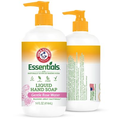 Arm &amp; Hammer Liquid Hand Soap for Skin Cleaning - Cleanser for Kitchen &amp; Bathroom with Gentle Rose Scent - Natural Hand Soap Cleanses, Softens 14 FL Oz (414ml)
